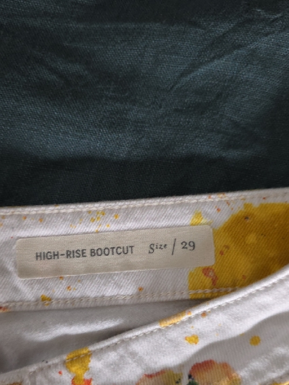 Pilcro and the Letterpress White Jeans with Yellow Lemon Floral Print - Picture 3 of 8